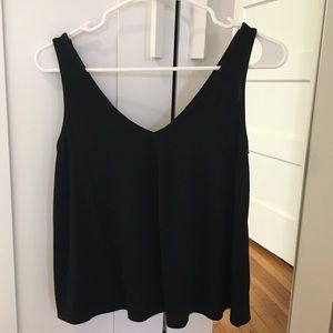 Topshop black flowy tank